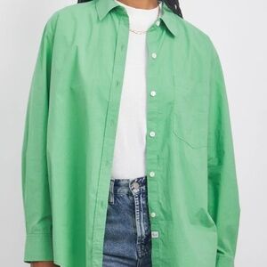 Rails Organic Cotton Green Women's Button Up Size Small